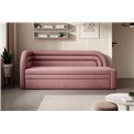 Sofa bed Elfabilo L, sleeping function, Touch 24, textured velvet, pink, H80x86x223cm