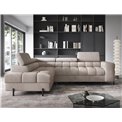 Corner sofa Elferucce L, sleeping function, Paros 02, beige, H93x200x276cm
