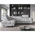 Corner sofa Elferucce L, sleeping function, Paros 05, grey, H93x200x276cm