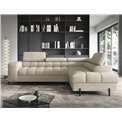 Corner sofa Elferucce R, sleeping function, Aura 18, velvet, beige, H93x200x276cm