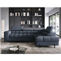 Corner sofa Elferucce R, sleeping function, Aura 40, velvet, dark blue, H93x200x276cm