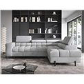 Corner sofa Elferucce R, sleeping function, Paros 05, grey, H93x200x276cm