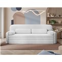 Sofa bed Elioss, sleeping function, Royal 01, bouclé, white, H87x89x236cm