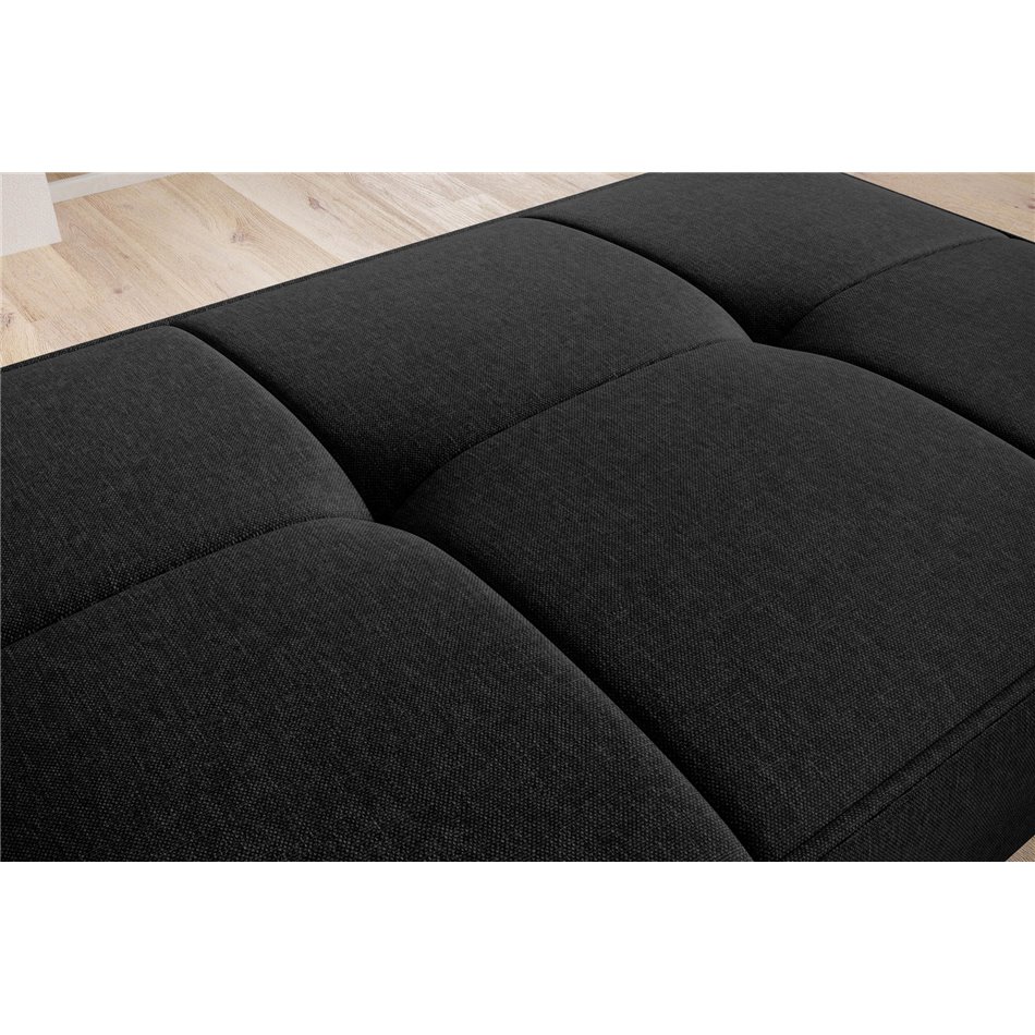 Пуф с ящиком для хранения Elbellis, Flores 10, черный, H42x62x97см