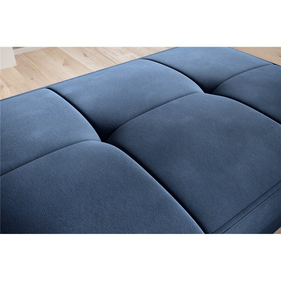 Пуф с ящиком для хранения Elbellis, Loco 40, бархат, темно-синий, H42x62x97см