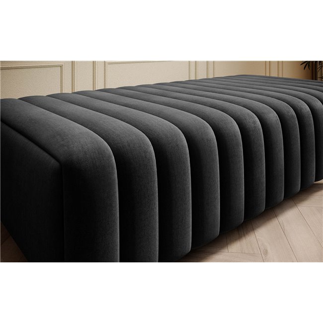 Bench Elaurence Nube 6, velvet, dark grey, H36xx132cm