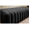Bench Elaurence Nube 6, velvet, dark grey, H36xx132cm