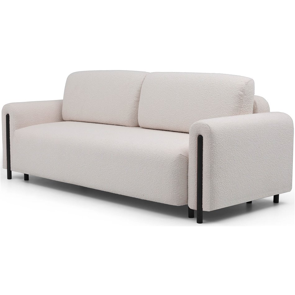 Sofa bed Elcadova Black, sleeping function, Jaffray 18, beige, H97x97x244cm