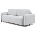 Sofa bed Elcadova Black, sleeping function, Royal 03, bouclé, grey, H97x97x244cm