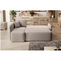 Corner sofa Elhandson L, sleeping function, Sola 18, beige, H89x150x206cm