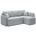 Corner sofa Elhandson R, sleeping function, Sola 4, grey, H89x150x206cm