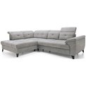 Corner sofa Elinferne L, sleeping function, Raquel 04, grey, H107x210x297cm