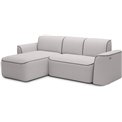 Corner sofa Elume L, sleeping function, Royal 03, Velvetmat 4, bouclé, grey, H88x190x287cm