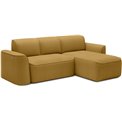 Угловой диван Elume R, с механизмом раскладыванием, Amore 45, Riviera 41, букле, желтый, H88x190x287см