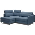 Corner sofa Elbare L, sleeping function, Raquel 40, dark blue, H100x160x208cm
