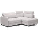 Corner sofa Elbare R, sleeping function, Royal 01, bouclé, white, H100x160x208cm