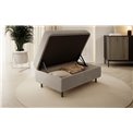 Bench with storage box Elgomsi Touch 18, textured velvet, beige, H45x72x104cm