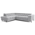 Corner sofa Elferucce L, sleeping function, Paros 05, grey, H93x200x276cm
