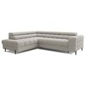 Corner sofa Elferucce L, sleeping function, Royal 20, bouclé, beige, H93x200x276cm