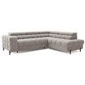 Corner sofa Elferucce R, sleeping function, Paros 02, beige, H93x200x276cm