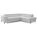 Corner sofa Elferucce R, sleeping function, Royal 03, bouclé, grey, H93x200x276cm