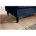 Пуф с ящиком для хранения Elbellis, Loco 40, бархат, темно-синий, H42x62x97см
