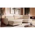 U shape sofa Elberto L, sleeping function, Toscany 18, velvet, beige, H100x165x306cm