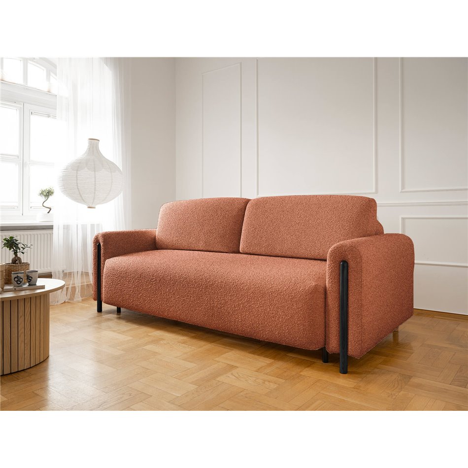 Sofa bed Elcadova Black, sleeping function, Jaffray 30, brown, H97x97x244cm