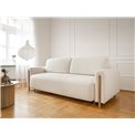 Sofa bed Elcadova Oak, sleeping function, Jaffray 01, white, H97x97x244cm