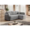 Corner sofa Elhandson R, sleeping function, Sola 4, grey, H89x150x206cm