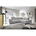 Corner sofa Elinferne R, sleeping function, Raquel 04, grey, H107x210x297cm