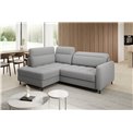 Corner sofa Elbare L, sleeping function, Royal 04, bouclé, grey, H100x160x208cm