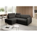 Corner sofa Elbare L, sleeping function, Raquel 05, dark grey, H100x160x208cm