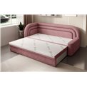 Sofa bed Elfabilo L, sleeping function, Touch 24, textured velvet, pink, H80x86x223cm