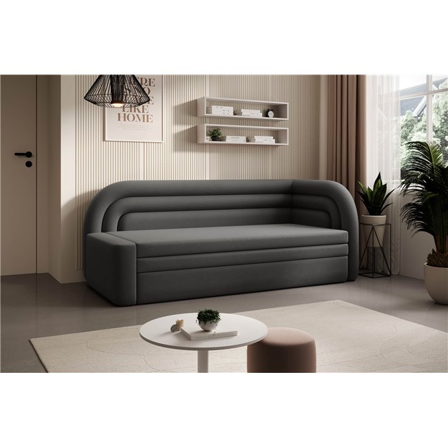 Sofa bed Elfabilo R, sleeping function, Sola 6, grey, H80x86x223cm