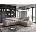 Corner sofa Elferucce R, sleeping function, Paros 02, beige, H93x200x276cm
