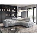 Corner sofa Elferucce R, sleeping function, Paros 05, grey, H93x200x276cm
