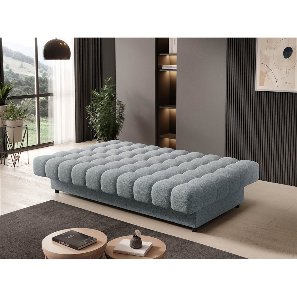 Sofa bed Elclareta, sleeping function, Xillar 04, grey, H96x95x197cm