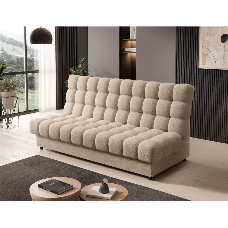 Sofa bed Elclareta, sleeping function, Xillar 18, beige, H96x95x197cm