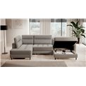 U shape sofa Elberto R, sleeping function, Raquel 03, grey, H100x165x306cm