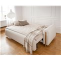 Sofa bed Elcadova Oak, sleeping function, Jaffray 01, white, H97x97x244cm