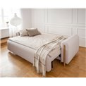 Sofa bed Elcadova Oak, sleeping function, Jaffray 18, beige, H97x97x244cm