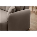 Corner sofa Elhandson L, sleeping function, Sola 18, beige, H89x150x206cm