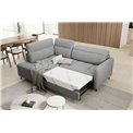 Corner sofa Elbare L, sleeping function, Raquel 04, grey, H100x160x208cm