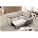Corner sofa Elbare R, sleeping function, Sola 18, beige, H100x160x208cm