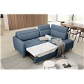 Corner sofa Elbare R, sleeping function, Raquel 40, dark blue, H100x160x208cm