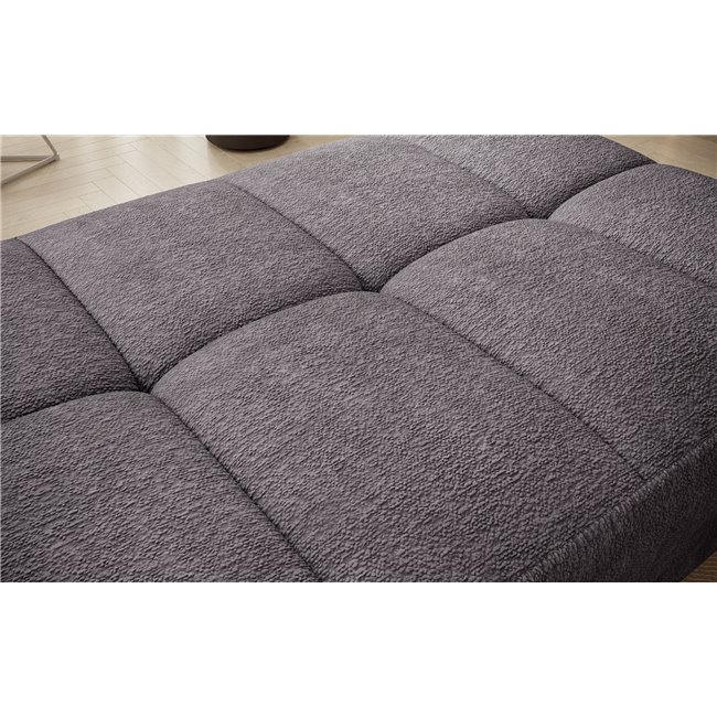 Скамья с ящиком для хранения Elgomsi, Touch 05, текстурированный бархат, темно-серый, H45x72x104см