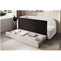 Sofa bed Elfabilo L, sleeping function, Royal 01, bouclé, white, H80x86x223cm