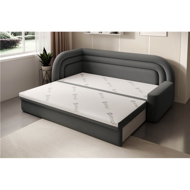 Sofa bed Elfabilo L, sleeping function, Sola 6, grey, H80x86x223cm