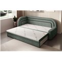 Sofa bed Elfabilo L, sleeping function, Touch 100, textured velvet, green, H80x86x223cm